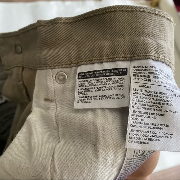 Khaki Levi’s 501 Denim - Picture 5 of 7